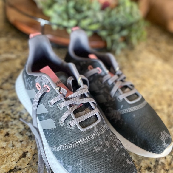 adidas Shoes - Adidas Gray and Pink Athletic Shoes